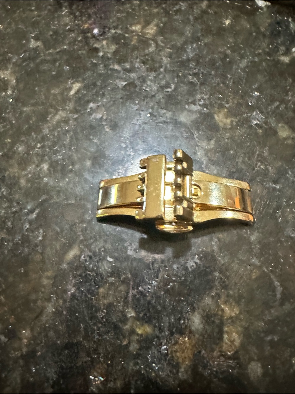 Gold Tone Folding Watch Clasp